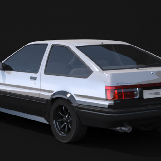 Toyota AE 86 Thunder Body Mini-z 3D model