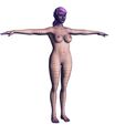 2.jpg Beautiful Naked woman -Rigged 3D model