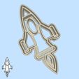 40-2.jpg Science and technology cookie cutters - #40 - rocket / launch vehicle