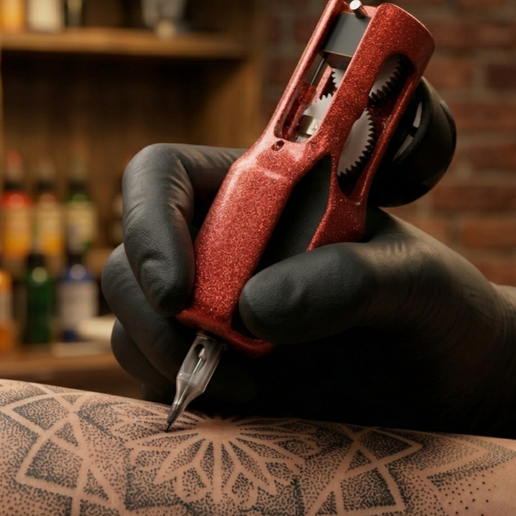 Wind-up mechanical pen tattoo machine / Pen de cuerda