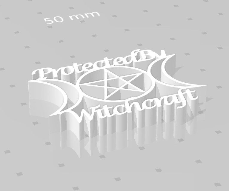 ProtectedTripleMoon2.jpg Archivo STL Protegido por la brujería Triple Luna, símbolo de protección de la diosa triple pentáculo・Objeto de impresión 3D para descargar, drakoniccreations