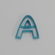a.png 3D Model STL CNC Router file 3dprintable Alphabet cookies cutters