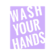 hands.stl wall decor wash hands