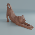 03.png Stretching cat low poly