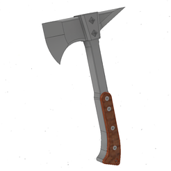 0000.png STL file HACHA Nº1・3D print model to download