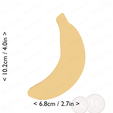 banana~4in-cm-inch-cookie.png Banana Cookie Cutter 4in / 10.2cm