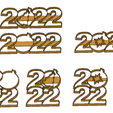 2.png Free STL file 2022 Cookie cutter・3D print object to download