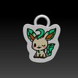 chibi-leafeon-1.jpg Pokemon Chibi Leafeon Keychain