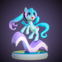 1D471D94-A1D3-431C-9C40-9B413AB41502.png STL file Miku Hatsune - My Little Pony・Design to download and 3D print