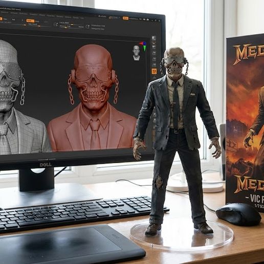 VIC RATTLEHEAD: The Megadeth Icon! 🤘 Extreme Metal 3D Model
