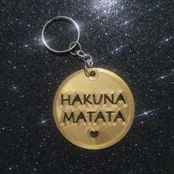 Hakuna-Matata.jpg Fichier STL Porte-clés Hakuna Matata・Design imprimable en 3D à télécharger, agostaty