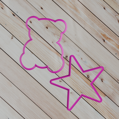 2.png Бесплатный STL файл Контур медвежонка и звезды COOKIE CUTTER・Шаблон для 3D-печати для загрузки