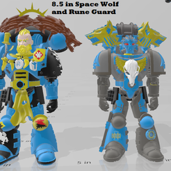 Space-Wolf-1.png Бесплатный STL файл McFarlane Custom 8.5in Космический волк и рунный страж・Модель 3D-принтера для загрузки