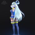 Aqua_Konosuba_07.jpg Aqua Konosuba Estátua Figurinha stl imprimível colecionável