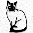 project_20230324_1016203-01.png Siamkatze Wandkunst siamese kitty Wanddekor 2d Kunst