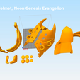 EVA-CUTS4.png Eva 02 Helmet, Neon Genesis Evangelion