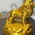 leao-3d-1.jpg Lion Low Poly - Statue géométrique imprimable en 3D