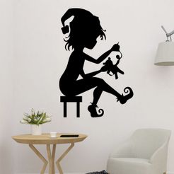sample.jpg 3D file Christmas Child 2D Wall Art・3D print object to download