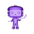 FunkoPop Ice Hockey Player Keychain.obj Hockey Hero Keychain: Collectible Funko Pop 3D Model