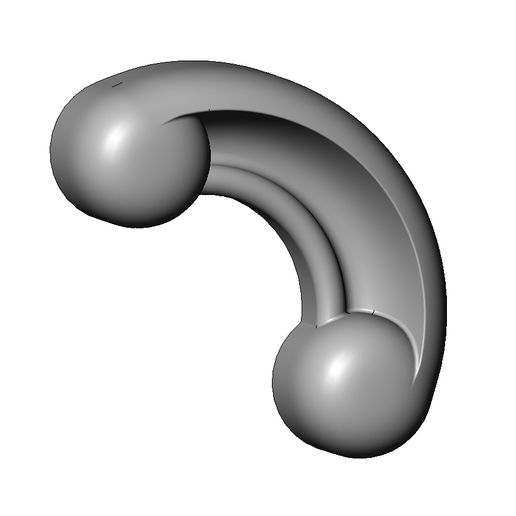 Carved detailed corner scroll arc applique ornament relief 3D print model - 3D model önizlemesi