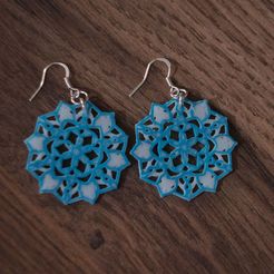 DSCF8597_1.jpg Archivo STL Pendientes de mandala 61・Diseño imprimible en 3D para descargar