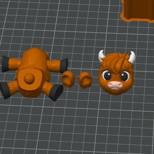 BigHighlandCowPhoto1.jpg Flexi Articulating Cute Highlandcow( Grande+Pequeña)