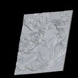 6.jpg Elegante panel de escultura en relieve de mujer con flor