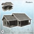 1-PREM.jpg Long modern house with column awning and wooden fence (7) - Cold Era Modern Warfare Conflict World War 3