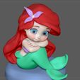 6.jpg 3D-Datei ARIEL BABY LITTLE MERMAID PRINCESS DISNEY CHARACTER CUTE 3D-Druck Modell・Design für den 3D-Druck zum Herunterladen