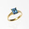 10375.jpg Bague solitaire en diamant émeraude