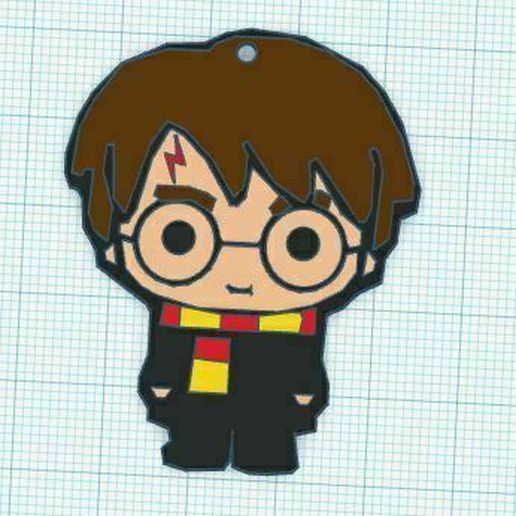 Download Free Stl File Harry Potter Keyring 3d Printing Object Cults