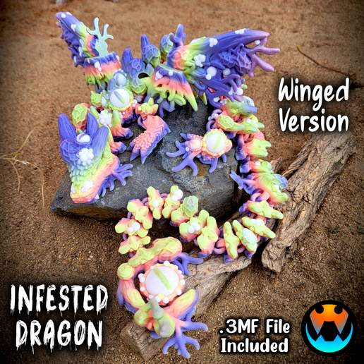 9.png Infested Dragon, Scary Halloween Flexi Dragon