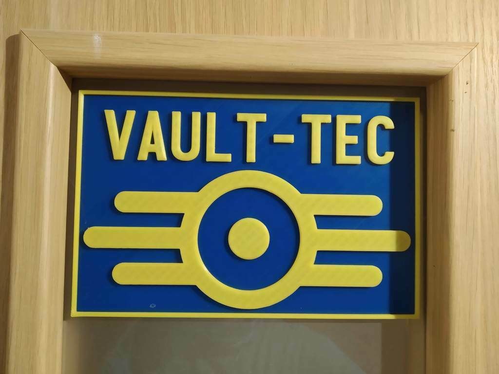 Download Free Stl File Fallout Vault Tech Logo • 3d Print Design ・ Cults