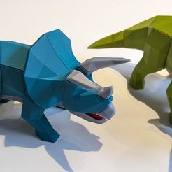 🦖Low Poly Triceratops Puzzle