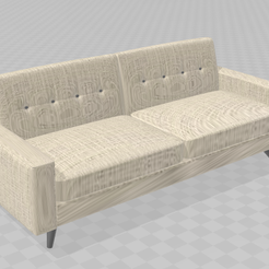 sofaModel1.png Файл STL Диван + кресло・3D модель для печати скачать