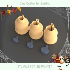 пр-1.jpg Archivo 3D Mini cortador Flask, micro cortador de arcilla de Halloween, 3 tamaños・Idea de impresión 3D para descargar, craftunicutters