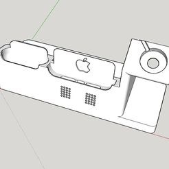 Iphone12-AirPodPro-Watch.jpg STL-Datei iPhone 12/13/14 Pro Max Ultimate Dock (Airpod Pro + Watch only Vervsion)・3D-Druckvorlage zum Herunterladen