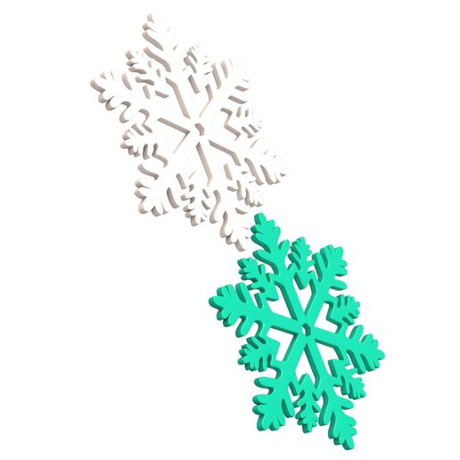 0000-52.jpg Снежинка Эмодзи 02.Печать на месте с 3MF в комплекте. (Без опор и плотов)