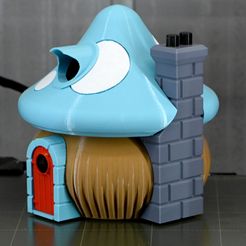 Bonita casita para pájaros con forma de seta - ¡100% sin soportes!