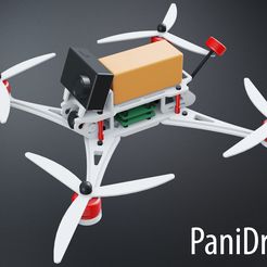 PaniDrone_r01.jpg Fichier STL gratuit PaniDrone r01 - Quadcoptère 7 pouces・Modèle imprimable en 3D à télécharger