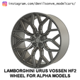 02.png Lamborghini Urus HF2 Wheel for Alpha Models 1/24 scale.