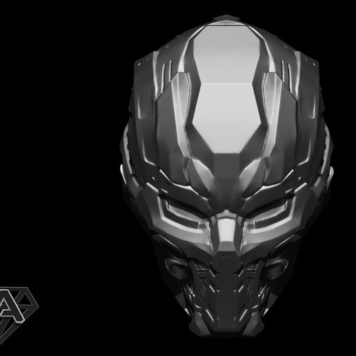 OBJ file Mortal Kombat X Triborg Smoke Sci fi helmet model 3D print ...