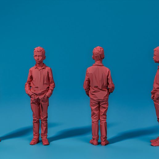 LowPolyHumans_33_Set_A_013.jpg Low Poly Humans Set A 33 models 3D printable