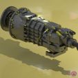 Hellcat-Tremec-TR6060_Render_6.jpg STL file TREMEC TR6060 for DODGE HELLCAT - GEARBOX・Template to download and 3D print