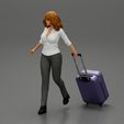 3DG-0001.jpg Fichier 3D 2 Femme d'affaires en chemise et pantalon tirant une valise marchant dans un terminal d'aéroport・Objet imprimable en 3D à télécharger