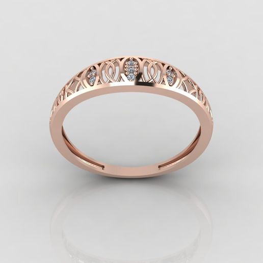 Women's Rings Diamond 3D model Ring For Women Jewelry Stone STL 3DM Printable Women Ring 3D model