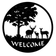 2.png Deer Welcome Panel Decor