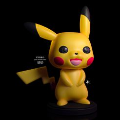 POKEMON_FUNKO_PIKACHU_1.jpg OBJ file PIKACHU POKEMON POKEMON FUNKO POP COLLECTION / PIKACHU POKEMON FUNKO POP COLLECTION・Model to download and 3D print