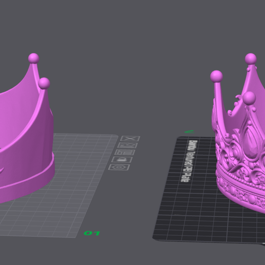 Crown set 3D model preview