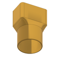Downspout Adapter x Hub da01_2x3in v2-02.png Downspout rain drainwater Adapter x Hub for 3d print and cnc